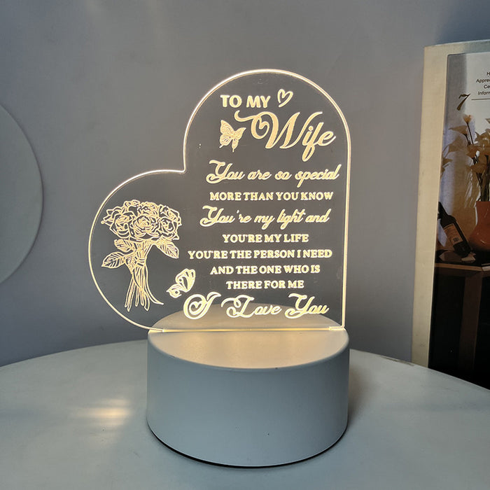 Night Heart Shaped Table Lamp glowing softly  Romantic Heart Shaped Table Lamp on bedside table  Modern Night Heart Shaped Table Lamp décor  LED Heart Shaped Table Lamp for bedroom