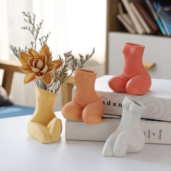 Abstract Ceramic Vase on table  Minimalist Abstract Ceramic Vase  White Abstract Ceramic Vase decor  Modern Abstract Ceramic Vase centerpiece  Handcrafted Abstract Ceramic Vase design