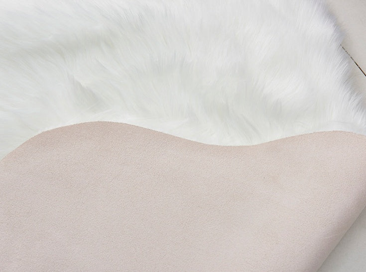 Faux wool leather rug
