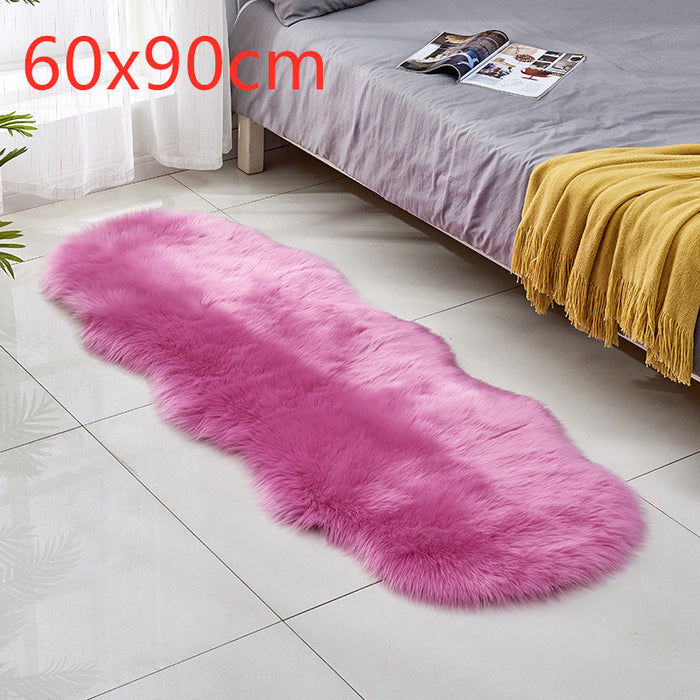Faux wool leather rug