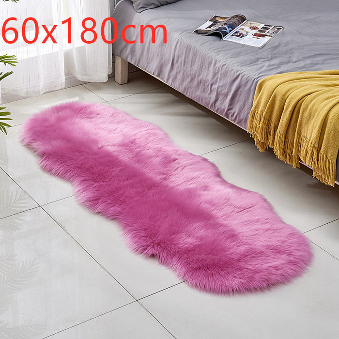 Faux wool leather rug