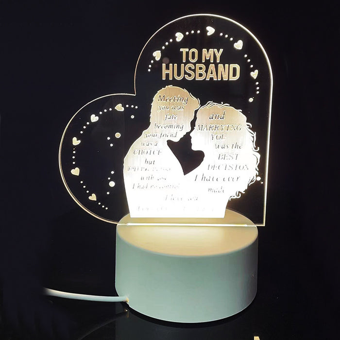 Night Heart Shaped Table Lamp