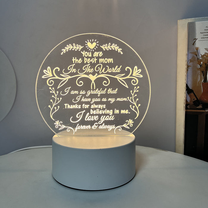 Night Heart Shaped Table Lamp