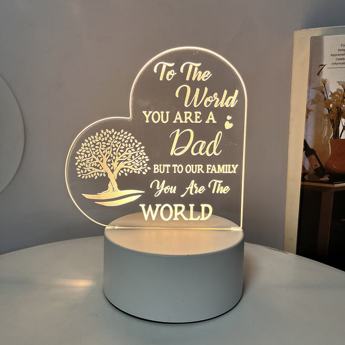 Night Heart Shaped Table Lamp