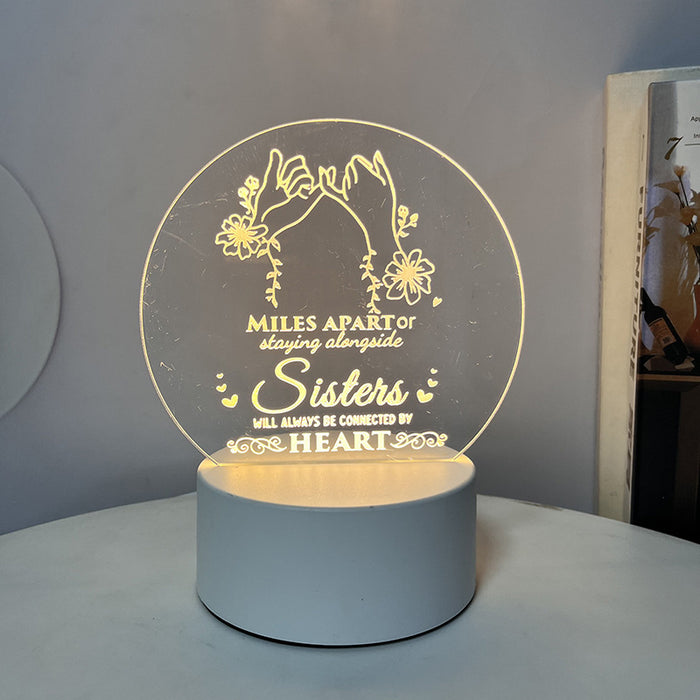 Night Heart Shaped Table Lamp