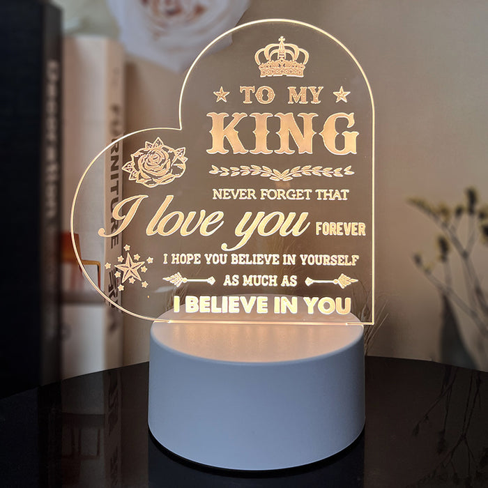 Night Heart Shaped Table Lamp