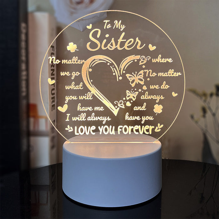 Night Heart Shaped Table Lamp