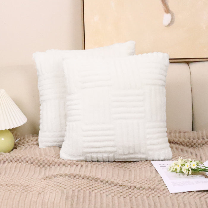elegant pillow cover
woven plush cushion
stylish throw pillow cover
living room pillowcase
plush cushion cover
decorative woven pillowcase
cozy cushion cover
soft woven pillowcase
textured plush pillow cover
woven plush pillowcase