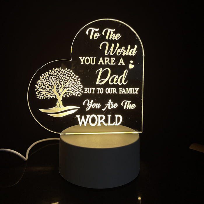 Night Heart Shaped Table Lamp