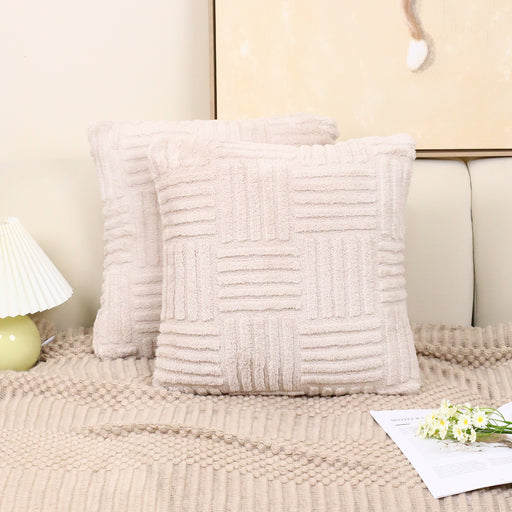 elegant pillow cover
woven plush cushion
stylish throw pillow cover
living room pillowcase
plush cushion cover
decorative woven pillowcase
cozy cushion cover
soft woven pillowcase
textured plush pillow cover
woven plush pillowcase